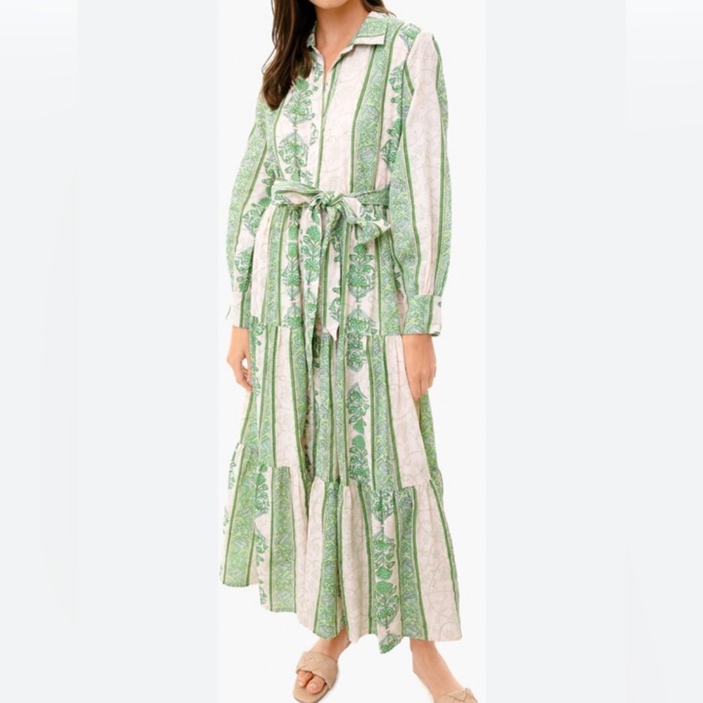 Roller Rabbit Green Berrino Sonora Dress. Size XS.